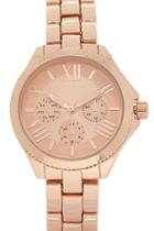 Forever21 Rose Gold High-shine Chronograph Watch
