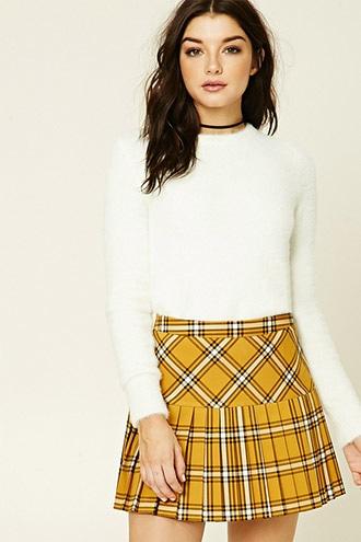 Forever21 Women's  Ribbed Fuzzy Knit Sweater