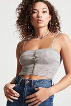 Forever21 Marled Knit Button-front Cami