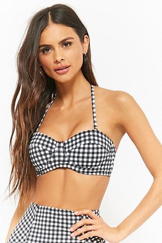 Forever21 The Weekend Brand By Tee Ink Gingham Bikini Top