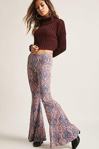 Forever21 Ornate Flare Pants