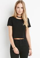Forever21 Women's  Ribbed Stretch Knit Top (black)