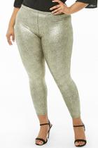 Forever21 Plus Size Pebbled Metallic Leggings