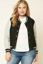 Forever21 Plus Women's  Plus Size Fleece Bomber Jacket