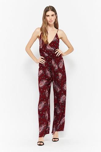 Forever21 Paisley Surplice Jumpsuit