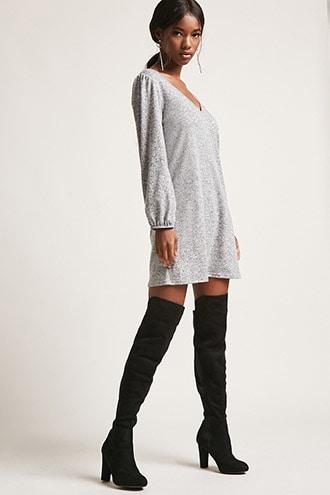 Forever21 Marled Knit Mini Dress