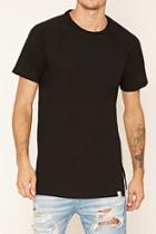 21 Men Men's  Black Cross Colours Hi-lo Raglan Tee
