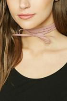 Forever21 Blush Layered Faux Leather Choker