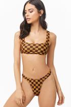 Forever21 Motel Checkered Print Bikini Bottom