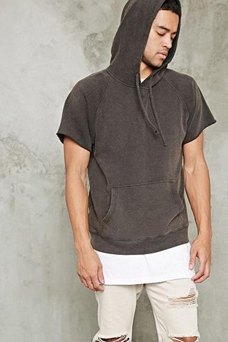 Forever21 Raw-cut French Terry Hoodie