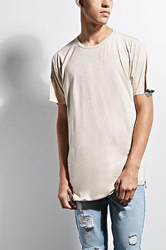 21 Men Men's  Khaki Victorious Faux Suede Tee