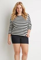 Forever21 Plus Striped Boxy Top