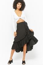 Forever21 Pleated Ruffle Trim Skirt