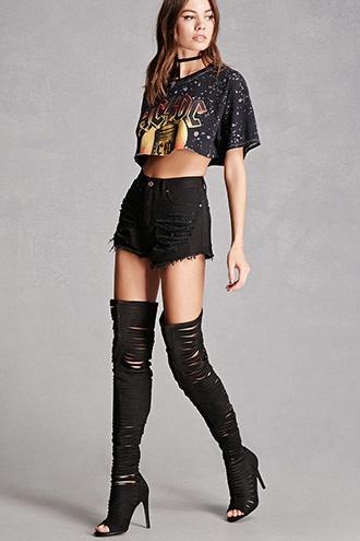 Forever21 Caged Over-the-knee Boots