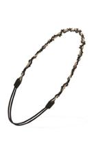 Forever21 Twisted Bead Headband (black/gold)