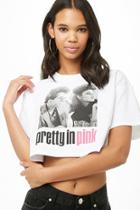 Forever21 Pretty In Pink Cropped Graphic Tee