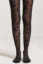 Forever21 Semi-sheer Floral & Baroque Tights