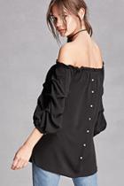 Forever21 Ruched-sleeve Top