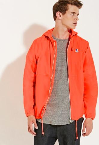 21 Men Men's  K-way Claude Klassic Jacket (orange)