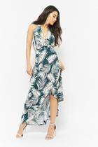 Forever21 Palm Leaf Halter Dress