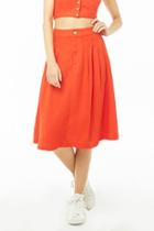 Forever21 Linen-blend A-line Skirt