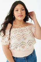 Forever21 Plus Size Eyelet Lace Off-the-shoulder Top