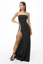 Forever21 Strapless High-slit Gown