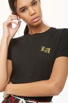 Forever21 La Embroidered Tee