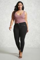 Forever21 Plus Size Mid-rise Moto Jeans