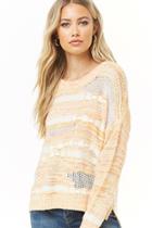Forever21 Marled Open-knit Sweater