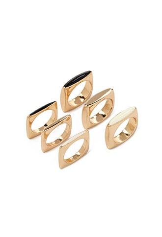 Forever21 Square-cut Ring Set