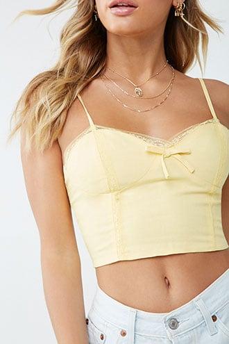 Forever21 Lace-trim Princess Cropped Cami
