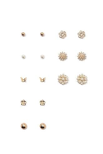 Forever21 Cluster Faux Gem Earring Set