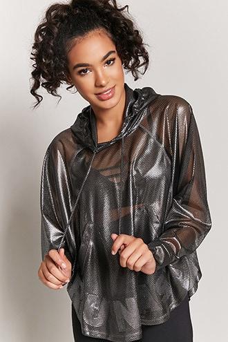 Forever21 Active Run Fast Graphic Mesh Top