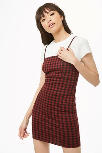 Forever21 Plaid Cami Mini Dress