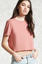 Forever21 Semi-cropped Crew Neck Tee