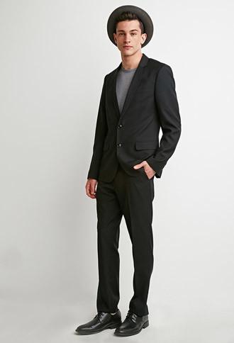 21 Men Classic Two-button Blazer