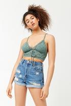 Forever21 Marled Crochet Crop Cami