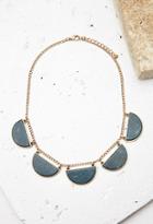 Forever21 Faux Stone Statement Necklace (green/antic.g)
