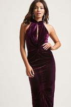 Forever21 Velvet Mandarin Collar Dress