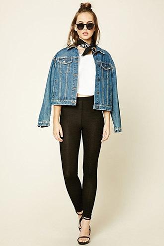 Forever21 Women's  Textured Knit Leggings