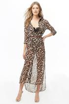 Forever21 Sheer Leopard Print Dress