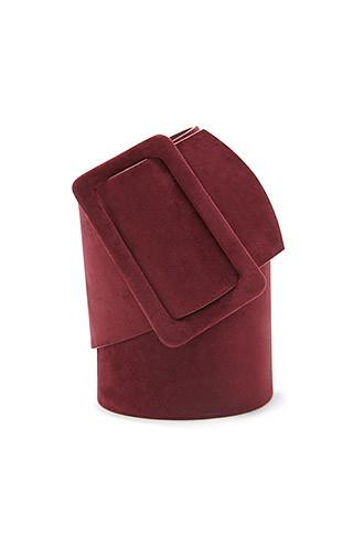 Forever21 Wine Faux Suede Wide Belt