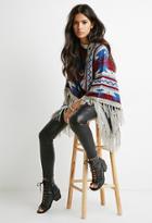 Forever21 Southwestern-patterned Poncho Sweater