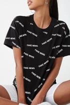 Forever21 Fake News Graphic Tee