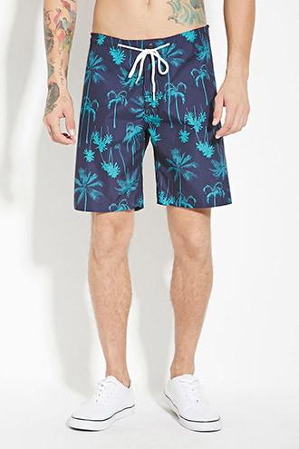 21 Men Men's  Trunks Palm Tree Hybrid Short