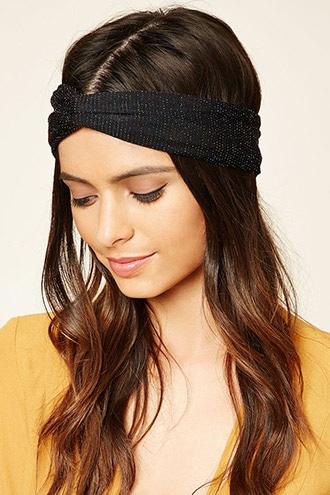 Forever21 Metallic Yarn Twisted Headwrap