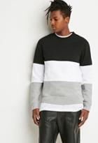 21 Men Colorblocked Stripe Sweatshirt
