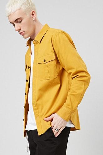 Forever21 Classic Fit Button Front Shirt