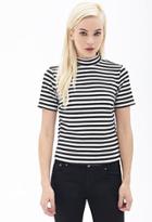 Forever21 Textured Knit Striped Top